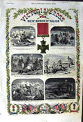 Original Old Antique Print 1857 Army Victoria Cross Berryman Grieve Elton 19th
