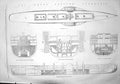 Original Old Antique Print 1857 Great Eastern Steam Ship Plan Coal Bunkers 19th