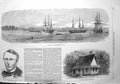 Old Antique Print 1857 Greytown Harbour St. Juan General Walker British 19th