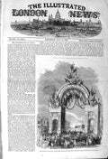 Original Old Antique Print 1857 Queen Art-Treasures Exhibition Manchester Arch