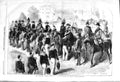Original Old Antique Print 1857 Queen Victoria Cross Hyde Park London Victorian