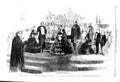 Old Antique Print 1857 Queen Art Treasures Exhibition Manchester Address 19th