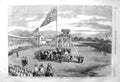 Antique Print *3729 1857 Queen Foundation Stone Victoria Asylum Wandsworth
