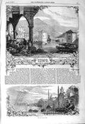 Original Old Antique Print 1857 View Bellagio Lake Como Ital 19th