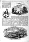 Original Old Antique Print 1857 Church Shahjehanpore India Ghazeedode Victorian