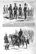 Old Antique Print 1857 Calcutta Volunteer Guards Rifle Madras Hong Kong 19th