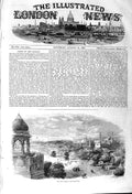 Original Old Antique Print 1857 View City Delhi India Elephants Architecture