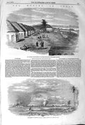 Original Old Antique Print 1857 Mutiny India Cawnpore Ghazeodeen-Nuggur War