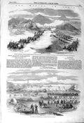 Original Old Antique Print 1857 Mutiny India Woodburn Hyderabad Aurungabad 19th
