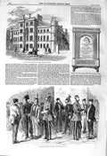 Original Old Antique Print 1857 Royal London Militia Finsbury War Cavalry India