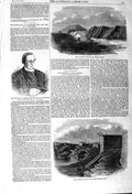 Old Antique Print 1857 Guano Quarry Boats Chincha Islands Dean Llandaff 19th