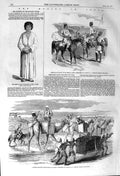 Old Antique Print 1857 Murder Lieutenant Whish Bengal Army Delhi Camels 19th