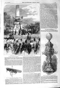 Original Old Antique Print 1857 Inauguration Russian Trophies Bath Locust Mechi