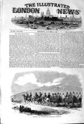Original Old Antique Print 1857 Mutiny India Peshawur Land Transport Tr 19th
