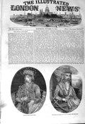 Original Old Antique Print 1857 Nourajah Shah King Delhi Gholab Singii Cashmere
