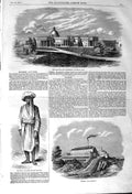 Original Old Antique Print 1857 Thomason Civil Engineering College Agra 19th