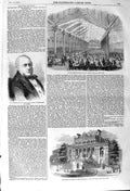 Old Antique Print 1857 Robert Philips M.P. Bury Bristol Academy Fine Arts 19th