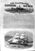 Original Old Antique Print 1857 Screw Steam Ship Australasian Sailing Victorian
