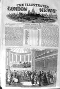 Original Old Antique Print 1857 Dinner 68Th Regiment Crystal Palace London 19th