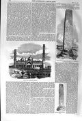 Original Old Antique Print 1857 Imaum Bala Lucknow Sueno'S Stone Forres Moray