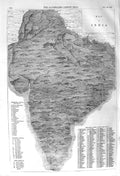 Original Old Antique Print 1857 Map India Khyber Pass Bukaneer Paniput Victorian