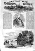 Original Old Antique Print 1857 General Neill House Arrah Dinapore Mutine 19th