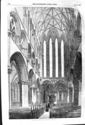 Old Antique Print 1857 Interior Glasgow Cathedral Scotland Architecture 19th