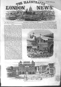 Original Old Antique Print 1858 Delhi Looted House Palace Gate Seige India 19th