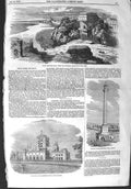 Original Old Antique Print 1858 Delhi Constantia Martinere College Lucknow 19th
