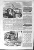 Original Old Antique Print 1858 Earthquake Potenza Runic Stone Schleswig Forres