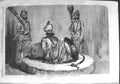 Original Old Antique Print 1858 Portrait Rana Oodipoor Servants 19th