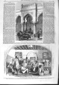 Original Old Antique Print 1858 Fountain Mosque Djami Kebir Algiers Hanefi Cadi