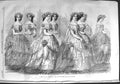 Original Old Antique Print 1858 Royal Wedding Portait Bridesmaids Dresses 19th