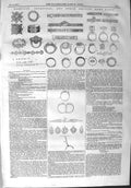 Original Old Antique Print 1858 Marriage Betrothal British Hand Rings Victorian