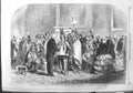 Original Old Antique Print 1858 America President Tribes Pawnees Poncas 19th