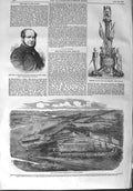 Old Antique Print 1858 Earl Mulgrave Scotia Graving-Dock Partick Glasgow 19th