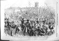 Original Old Antique Print 1858 Royal Wedding Berlin Butchers Merchants Address