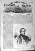 Original Old Antique Print 1858 Portrait New Premier Earl Derby Blaikley 19th