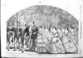 Old Antique Print 1858 Royal Wedding Bridal Procession St. James Palace 19th