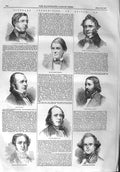 Old Antique Print 1858 Boston Emerson Longfellow Holmes Agassiz Prescott 19th