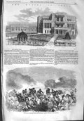 Original Old Antique Print 1858 India Lucknow Attack Secundra Gunge Al Victorian