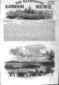 Original Old Antique Print 1858 View Battersea Park London Lake Trees Victorian