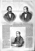 Original Old Antique Print 1858 Ministry Earl Talbot Donoughmore Marquis Exeter