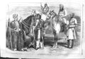 Original Old Antique Print 1858 Native Officers Siers India Afgha 19th