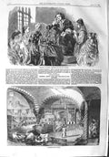 Original Old Antique Print 1858 Algeria Madame Luce Monitors Moorish Bath Tunis