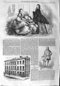 Old Antique Print 1858 Womens Fashion London Homoeopathic Ormond Street 19th