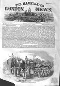 Original Old Antique Print 1858 Elephant Battery Marching Siers War Victorian