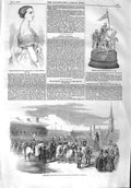 Original Old Antique Print 1858 Titiens Prima Donna Chester Race Cup Stockholm