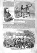 Original Old Antique Print 1858 Kroomen Lord George Paget Constatinople Ramazan