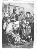 Original Old Antique Print 1858 Fine Art Artist Man Painting Nature Children